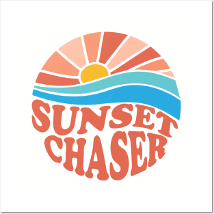 Sunset Chaser retro sunset Posters and Art